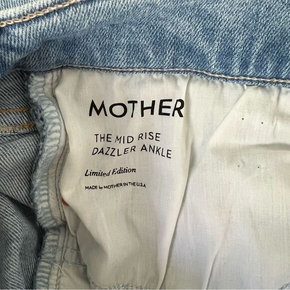 MOTHER The Mid Rise Dazzler Ankle Jeans Size 29 Limited Edition - Picture 9 of 11